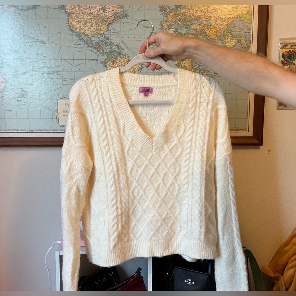 Cream Knit Sweater - Francesca’s